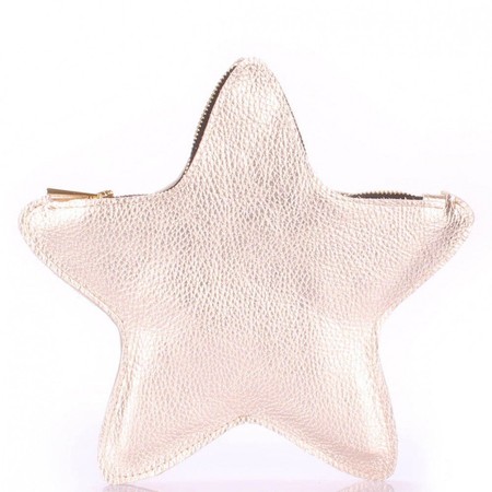 Жіночий шкіряний клатч-косметичка Poolparty star-gold купити недорого в Ти Купи