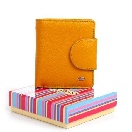Женский кожаный кошелек Rainbow DR. BOND WRS-415-1 yellow купить недорого в Ты Купи