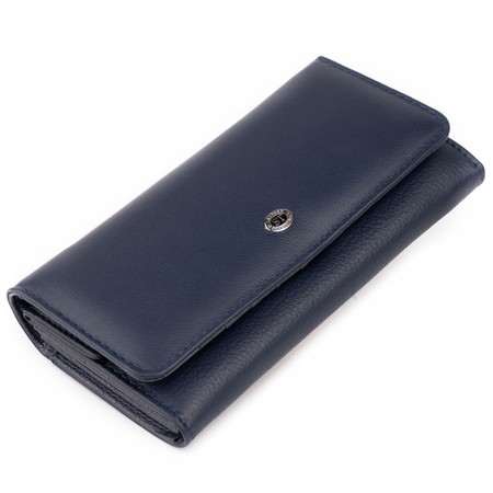 Жіночий шкіряний гаманець ST Leather 19291 Синій купити недорого в Ти Купи