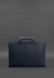 Жіноча шкіряна сумка для ноутбука і документів BlankNote темно-синя Краст BN-BAG-36-NAVY-BLUE