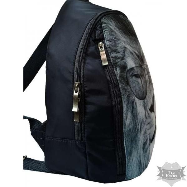 Черный женский рюкзак EPISODE FRIENDS ЛЕВ В ОЧКАХ E16S025.26 купить недорого в Ты Купи
