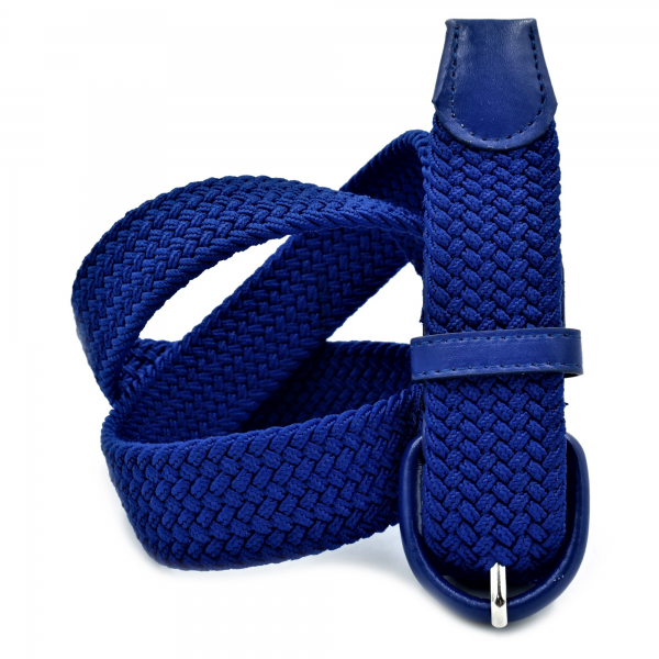 Текстильный синий ремень резинка Wenty 3,5 см. un-35rez-0162 купить недорого в Ты Купи