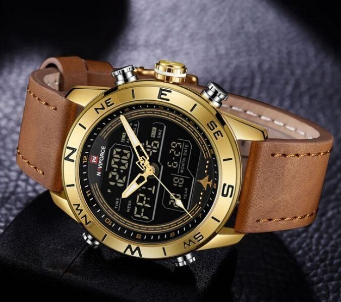 Мужские часы NAVIFORCE STRIKE GOLD NF9144 (1240) купить недорого в Ты Купи
