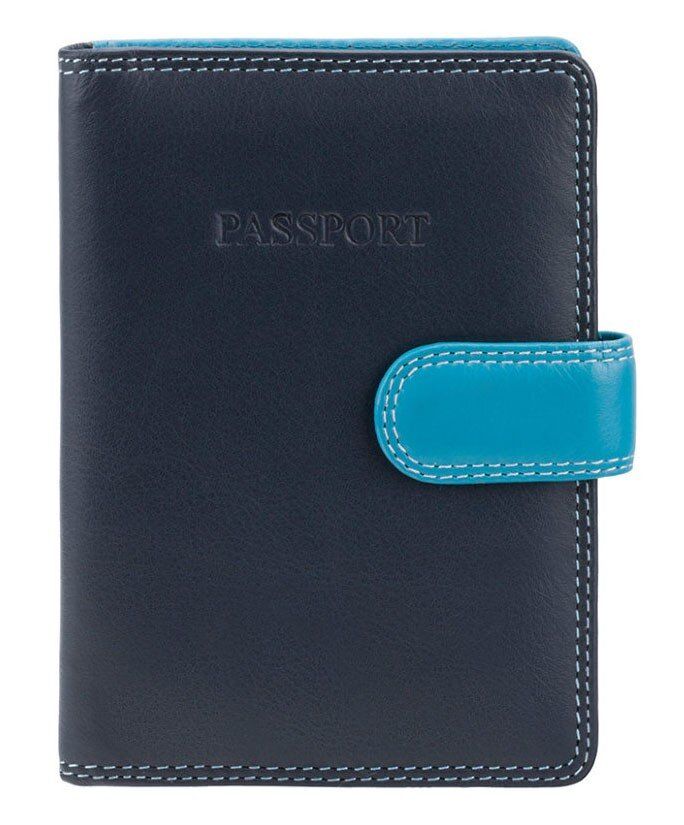 Шкіряна обкладинка для паспорта Visconti rb75 blue m купити недорого в Ти Купи