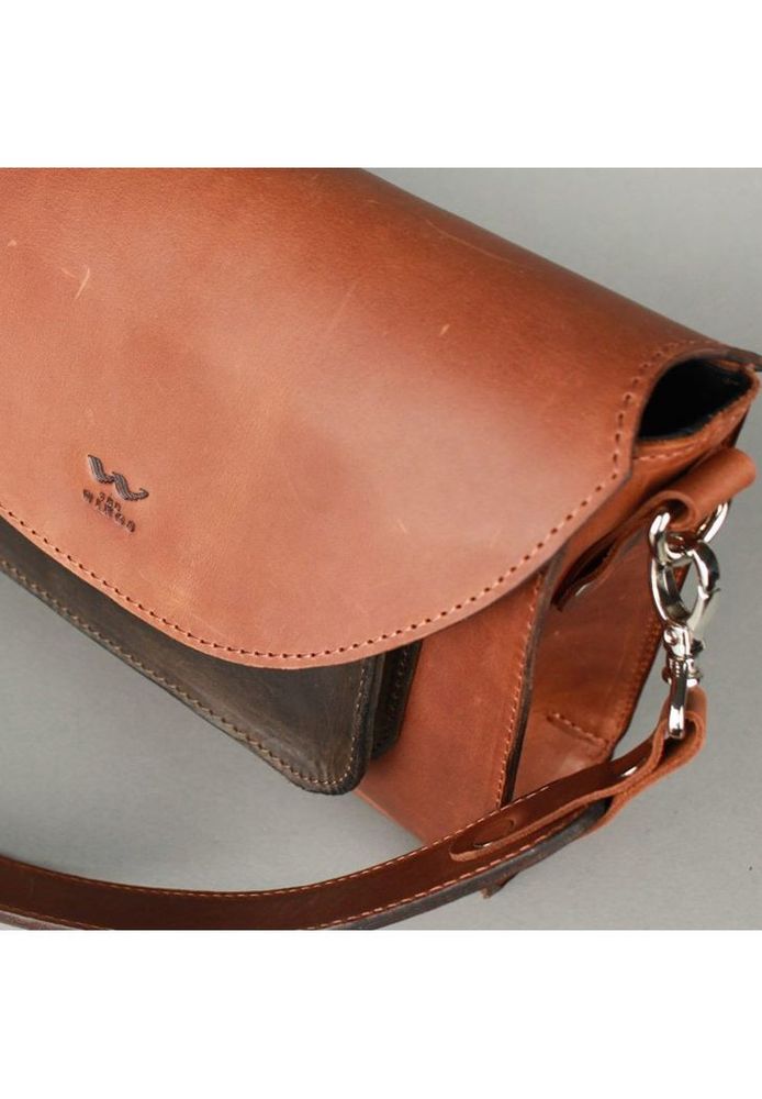Жіноча шкіряна сумка The Wings Liv коньячно-коричнева вінтажна TW-LIV-KON-BRW-CRZ купити недорого в Ти Купи