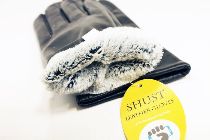 Жіночі шкіряні сенсорні рукавички Shust Gloves 703 купити недорого в Ти Купи