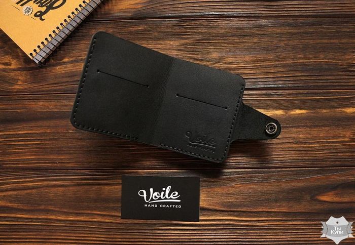 Чоловічий шкіряний гаманець ручної роботи VOILE vl-mw8-kblk купити недорого в Ти Купи