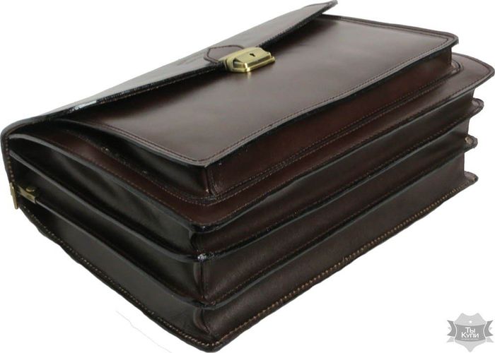 Мужской коричневый портфель из натуральной кожи Rovicky AWR-3-2 купить недорого в Ты Купи