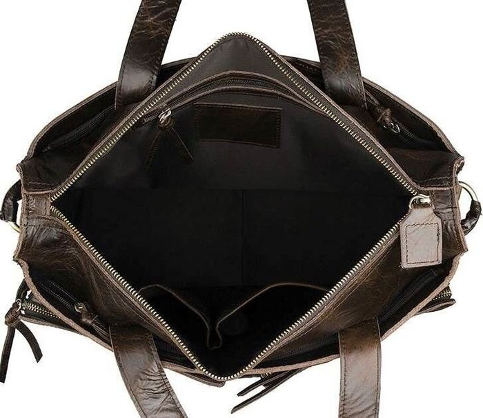 Чоловіча шкіряна сумка Vintage 14526 Темно-коричневий купити недорого в Ти Купи