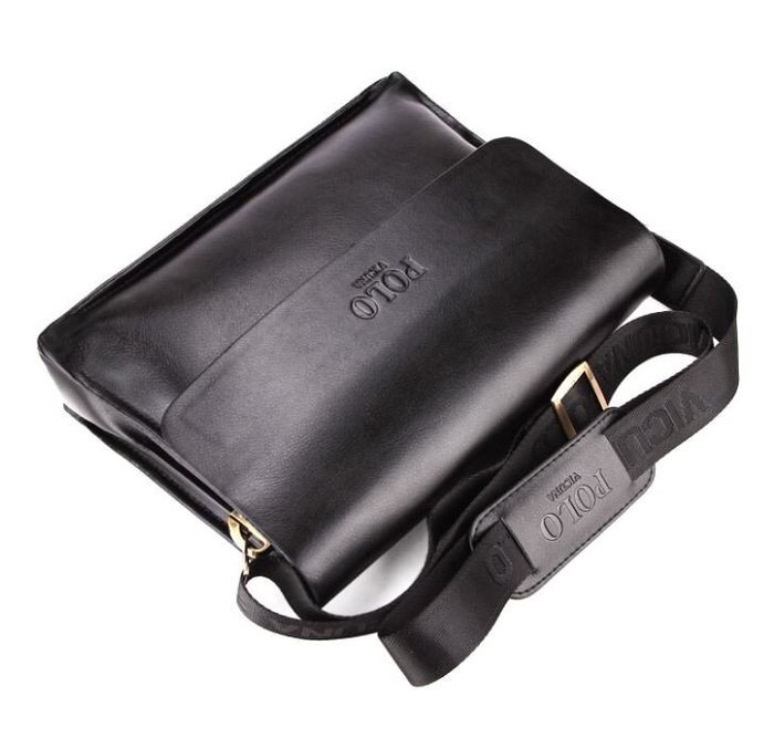 Мужская черная сумка через плечо Polo 8801-4 купить недорого в Ты Купи