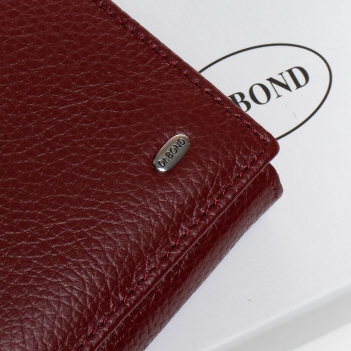 Шкіряний жіночий гаманець Classic DR. BOND W1-V bordo купити недорого в Ти Купи