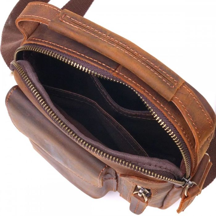 Мужская кожаная сумка через плечо Vintage 21293 купить недорого в Ты Купи