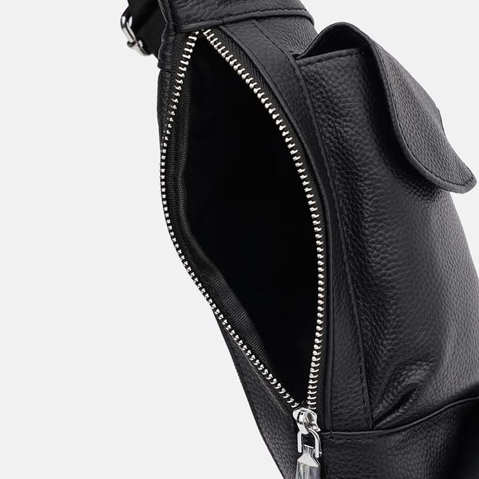 Мужской кожаный рюкзак через плечо Keizer k1712bl-black купить недорого в Ты Купи