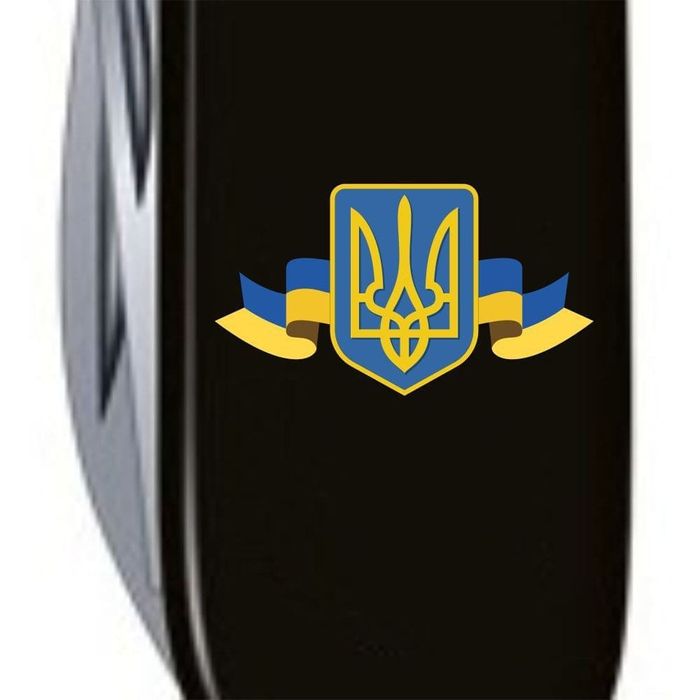 Складной нож Victorinox HUNTSMAN UKRAINE Герб Украины с лентой 1.3713.3_T1010u купить недорого в Ты Купи