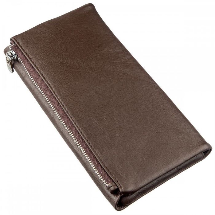 Жіночий темно-коричневий гаманець з натуральної шкіри ST Leather 18841 Темно-коричневий купити недорого в Ти Купи