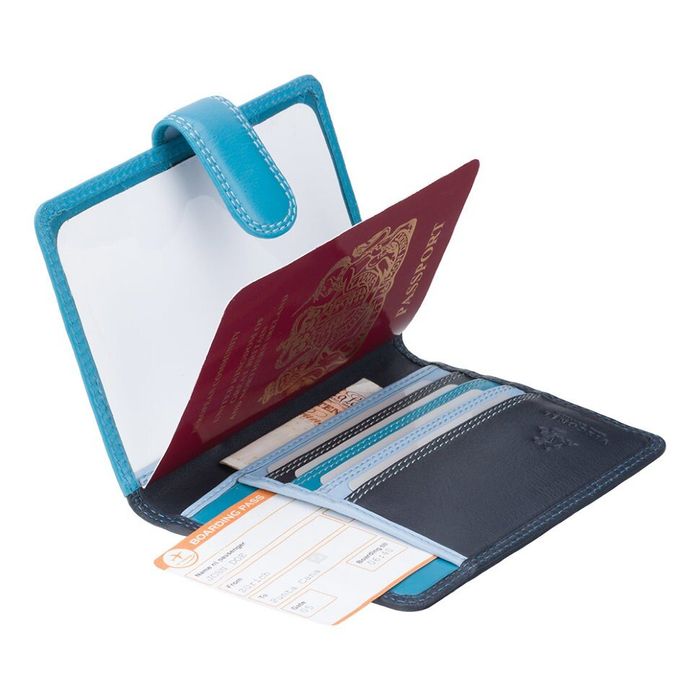 Кожаная обложка для паспорта Visconti rb75 blue m купить недорого в Ты Купи