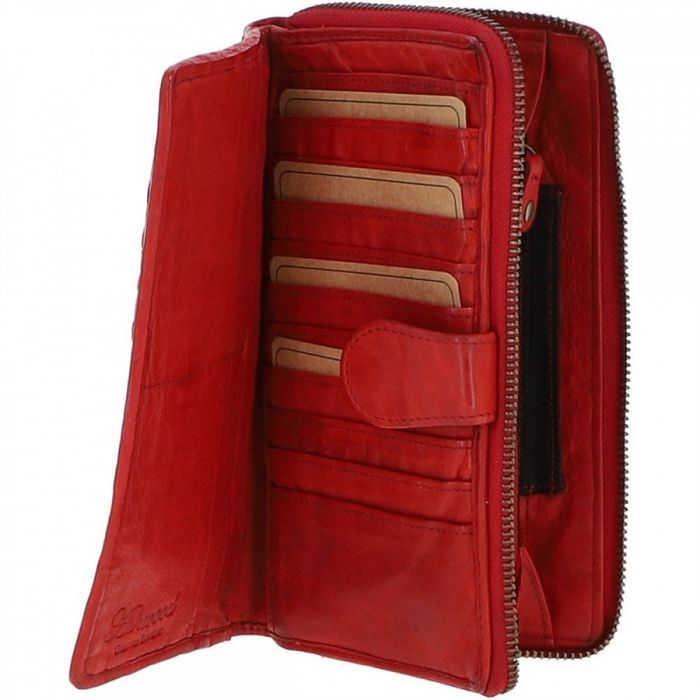 Женский кожаный кошелек Ashwood D84 Red купить недорого в Ты Купи
