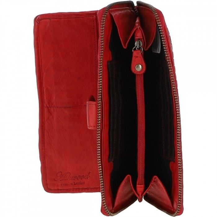 Жіночий шкіряний гаманець Ashwood D84 червоний купити недорого в Ти Купи