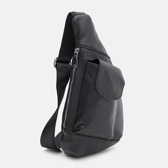 Чоловічий рюкзак шкіряний через плече Keizer k1712bl-black купити недорого в Ти Купи