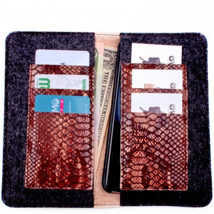 Коричневый кошелек с карманом для телефона Valenta 11531610xl купить недорого в Ты Купи