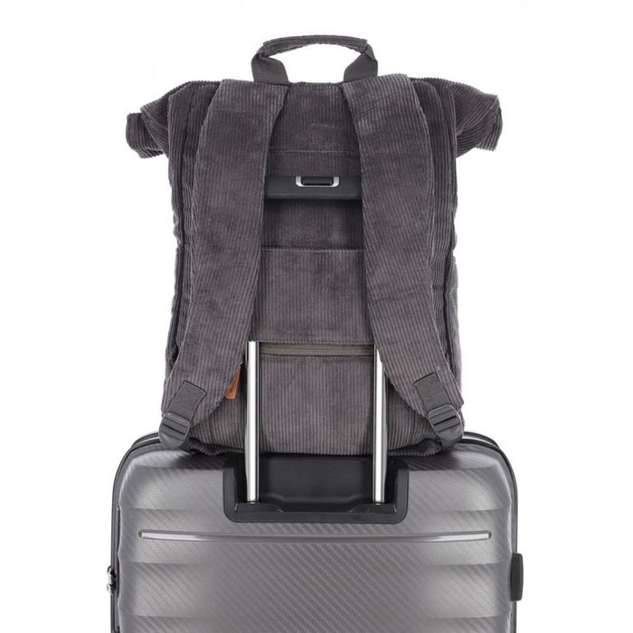 Женсий тканевый рюкзак Travelite Cord Anthracite TL096410-04 купить недорого в Ты Купи