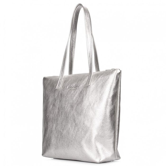 Шкіряна сумка POOLPARTY Secret silver купити недорого в Ти Купи