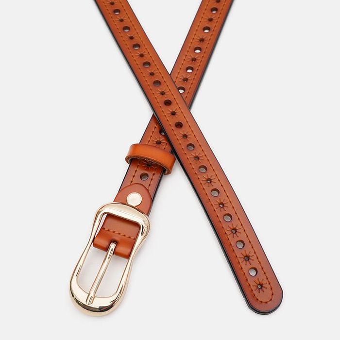 Женский кожаный ремень Borsa Leather CV1ZK-019c-brown купить недорого в Ты Купи