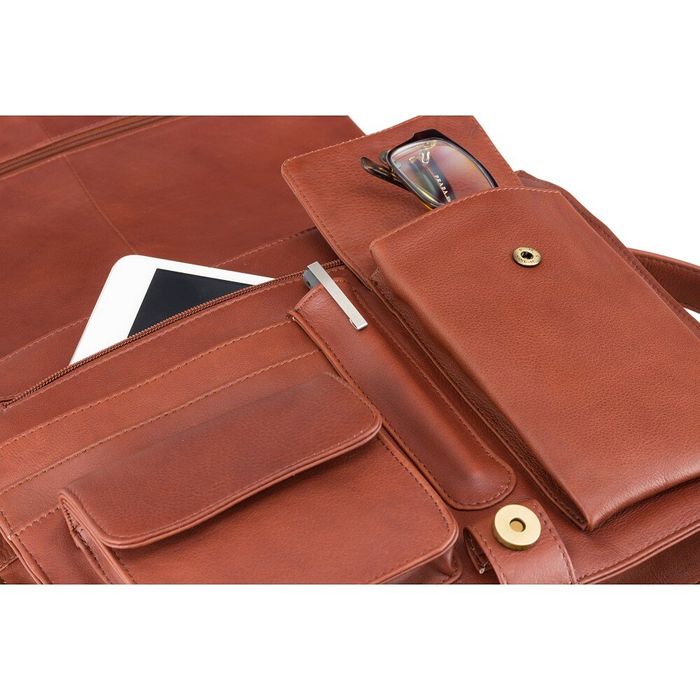 Мужская кожаная сумка-мессенджер Visconti TESS-L 753 BRN купить недорого в Ты Купи