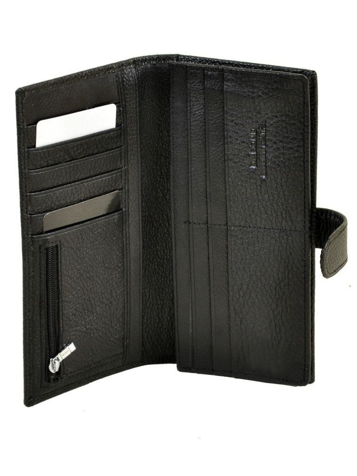 Чоловічий шкіряний гаманець чорного кольору Dr. Bond M47 black купити недорого в Ти Купи