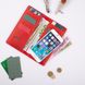 Кожаный бумажник Hi Art WP-02 Shabby Red Berry Mehendi Classic Красный
