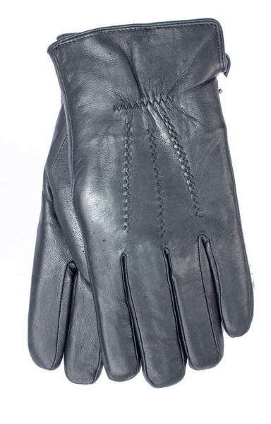 Перчатки мужские чёрные кожаные 313s1 S Shust Gloves купить недорого в Ты Купи