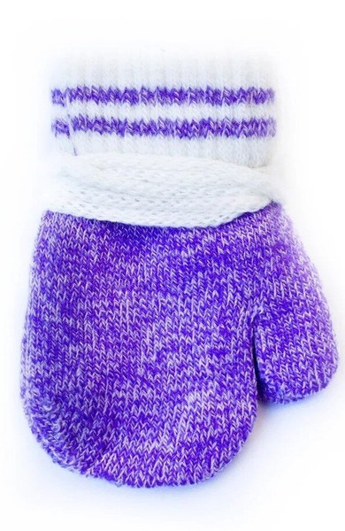 Варежки детские вязаные фиолетовый меланж 5005-5 купить недорого в Ты Купи