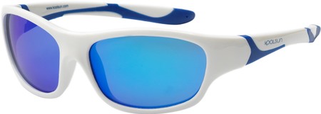 Дитячі сонцезахисні окуляри Koolsun біло-блакитний серії Sport 3+ (KS-SPWHSH003) купити недорого в Ти Купи