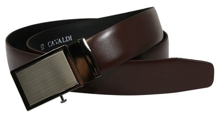 Мужской кожаный ремень для брюк 4U Cavaldi коричневый купить недорого в Ты Купи