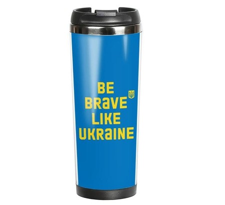Термокружка ZIZ «BE BRAVE LIKE UKRAINE» 380 мл (21109) купить недорого в Ты Купи
