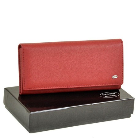 Жіночий шкіряний червоний гаманець Classik dr.Bond W501 red купити недорого в Ти Купи