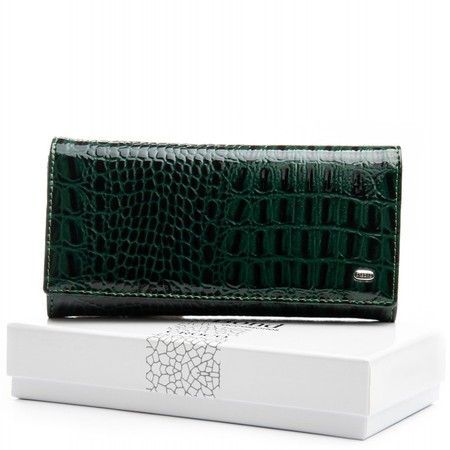 Женский лаковый кожаный кошелек PE DR. BOND PEW501-2 green купить недорого в Ты Купи