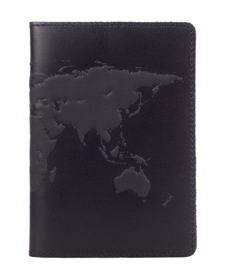 Чорна обкладинка для паспорта зі шкіри HiArt PC-02-S19-4205-T001 Чорний купити недорого в Ти Купи