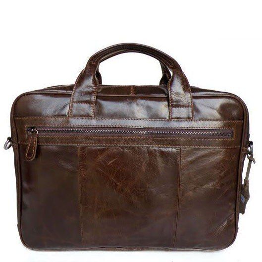 Чоловіча шкіряна сумка Vintage 14152 Темно-коричневий купити недорого в Ти Купи