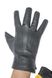 Перчатки мужские чёрные кожаные 313s1 S Shust Gloves