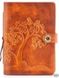 Кожаный блокнот ручной работы Gato Negro Tree оранжевый