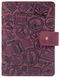 Обложка для паспорта из кожи Hi Art «Let's Go Travel» PB-03S/1 Shabby Plum Фиолетовый купить недорого в Ты Купи
