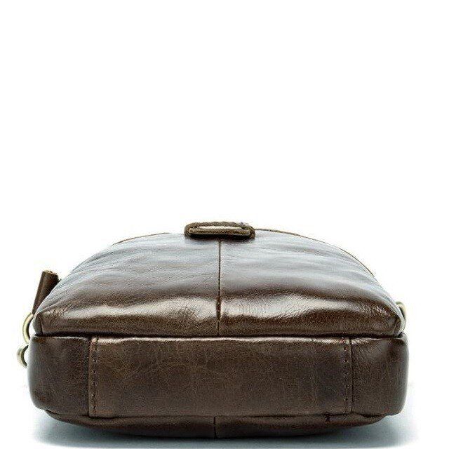 Чоловіча шкіряна сумка Vintage 14728 Темно-коричневий купити недорого в Ти Купи