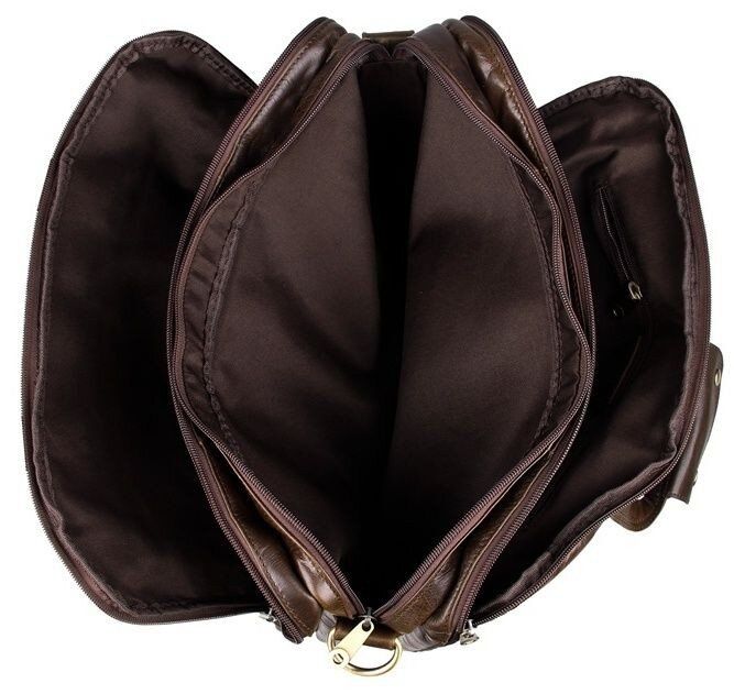 Чоловіча шкіряна сумка Vintage 14247 Темно-коричневий купити недорого в Ти Купи