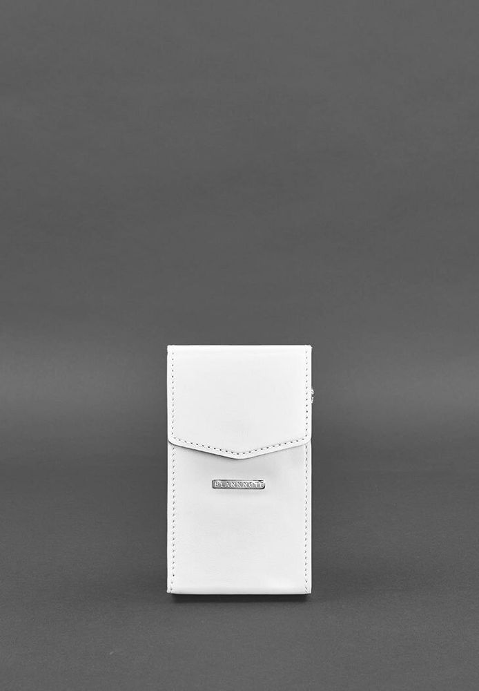 Жіноча шкіряна поясна сумка / кроссбоді вертикальна BlankNote Mini біла BN-BAG-38-1-LIGHT купити недорого в Ти Купи