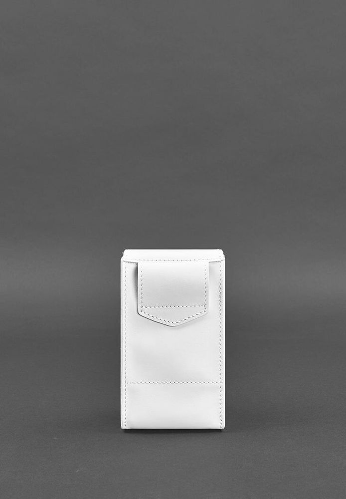 Жіноча шкіряна поясна сумка / кроссбоді вертикальна BlankNote Mini біла BN-BAG-38-1-LIGHT купити недорого в Ти Купи