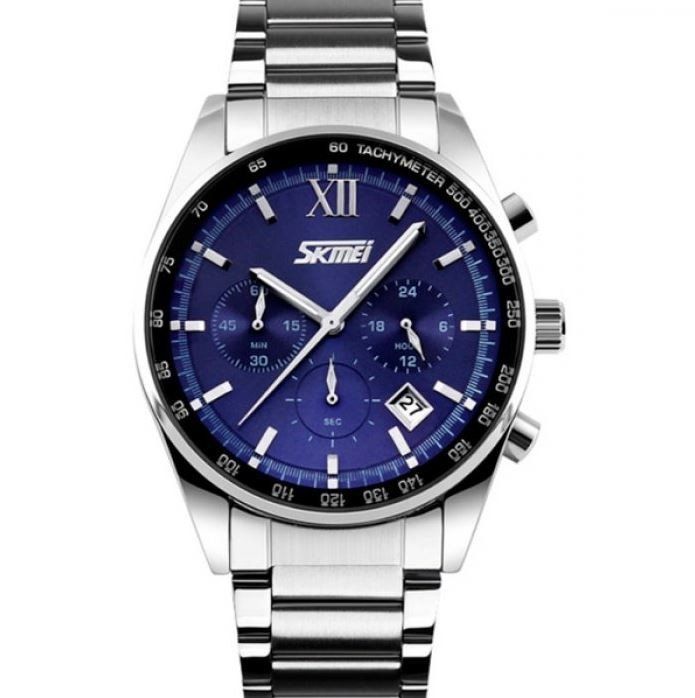 Мужские часы Skmei Tandem Blue (1052) купить недорого в Ты Купи