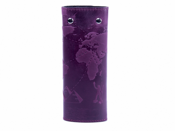Ключниця зі шкіри HiArt KH-06 Shabby Plum 7 wonders of the world купити недорого в Ти Купи