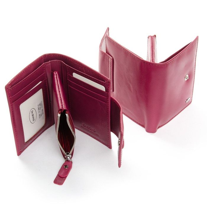 Жіночий компактний гаманець Classic шкіра DR. BOND WS-5 plum-red купити недорого в Ти Купи