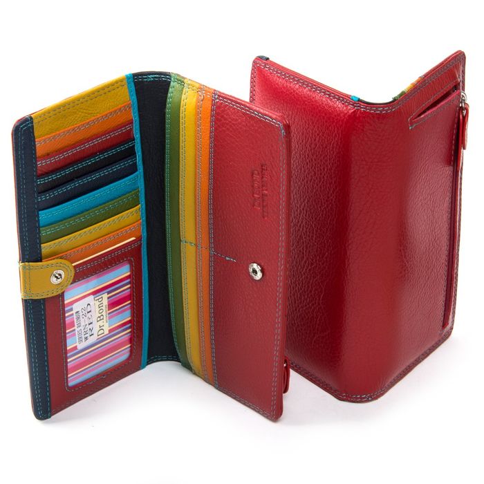 Жіночий шкіряний гаманець Rainbow DR. BOND WRN-22 red купити недорого в Ти Купи